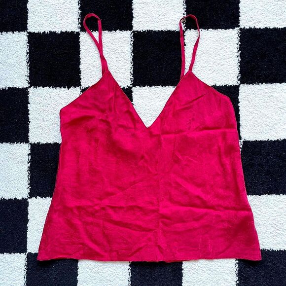 August Silk Red Rose Cami M - Picture 1 of 4